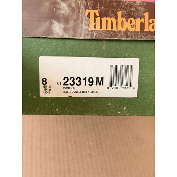 TIMBERLAND NELLIES DOUBLE RED NUBUCK WOMENS SIZE 8 - Picture 2 of 9